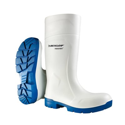 Dunlop Purofort FoodPro Multigrip Safety Boot CA61131 S4 White with Blue Sole Size 44