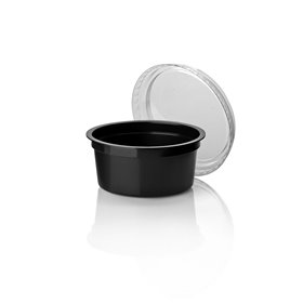 Dessert cups Zonder Voet PP Bekers Zwart 150cc Ø 95 x 43mm