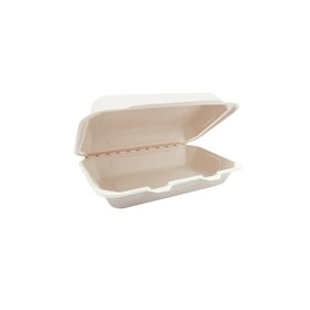 Menubakken Suikerriet met Klapdeksels 1-Vak Beige / Bruin IP10 240 x 160 x 72mm