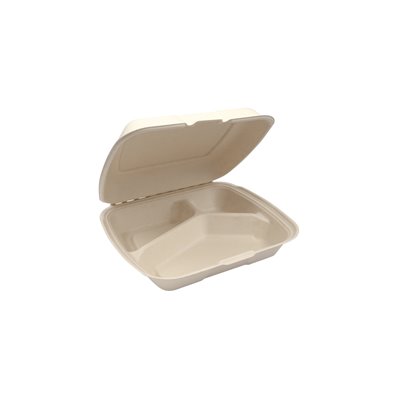 Menubakken Suikerriet met Klapdeksels 3-Vaks Beige / Bruin IP4 205 x 230 x 70mm