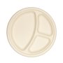 Plates Round 3-compartment Sugarcane Beige Ø 26cm -Horecavoordeel.com-