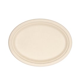 Plates Oval Sugarcane Beige 26 x 19 cm -Horecavoordeel.com-