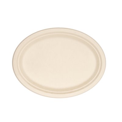 Plates Oval Sugarcane Beige 26 x 19 cm -Horecavoordeel.com-