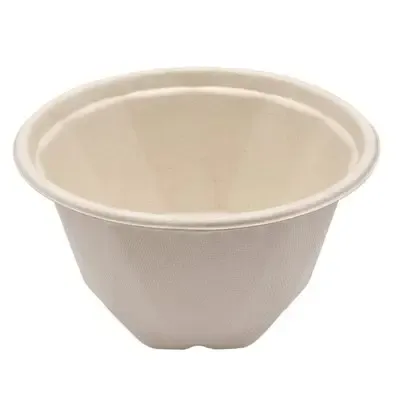 Salad containers 1000 ml Sugarcane Beige Ø 16 x 9cm -Horecavoordeel.com-