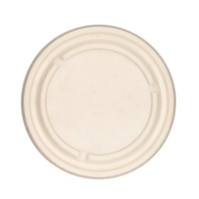 Lids for Salad Containers Sugarcane Beige Ø 16.6cm -Horecavoordeel.com-