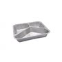 Aluminum Containers Rectangle 3-compartments 760ml 23.3 x 18.4 x 3cm