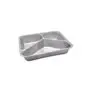 Aluminum Containers Rectangle 3-compartments 760ml 23.3 x 18.4 x 3cm
