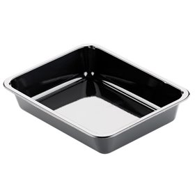 CPET Trays 227 x 176 x 49mm 1- compartment Black -Horecavoordeel.com-