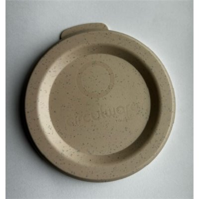 Deksels Voor Herbruikbare Bekers Circulcup Plat Zonder Ring PP Ø 8cm Beige Graphite "Circulware"