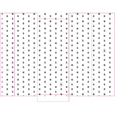 Ersatz zakken Papier 1 Pond Wit Bedrukt Water & Bloem