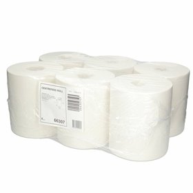 Blanco Centerfeed Poetspapier Zonder kern 1-laags Wit 275 Meter - 21,5cm - Systeem M2