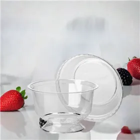 Dessert Cup With Foot PP Transparent
