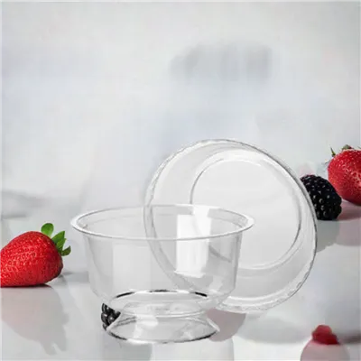 Dessert Cup With Foot PP Transparent