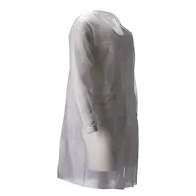 CMT Bezoekersjas PP Non Woven 30gr met Klittenband Wit Maat XXXL