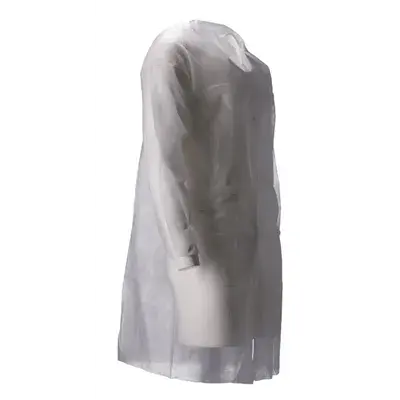 CMT Visitor Jacket PP Non Woven 30gr with Velcro White Size XXXL