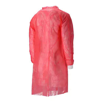 CMT Bezoekersjas PP Non Woven met Drukknopen Rood Maat M