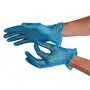 CMT Gloves Vinyl Powder Free Blue Size L