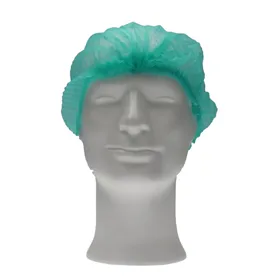 CMT Hair Net - Clip Cap PP Non Woven Green Size L 53cm -Horecavoordeel.com-
