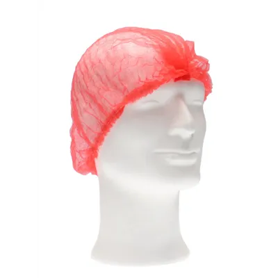 CMT Hair Net - Clip Cap PP Non Woven Red Size L 53cm