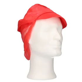 CMT Pet Met Klep - Snood Cap PP Non Woven Rood