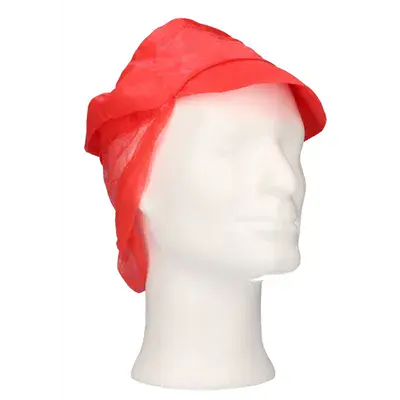 CMT Cap With Flap - Snood Cap PP Non Woven Red