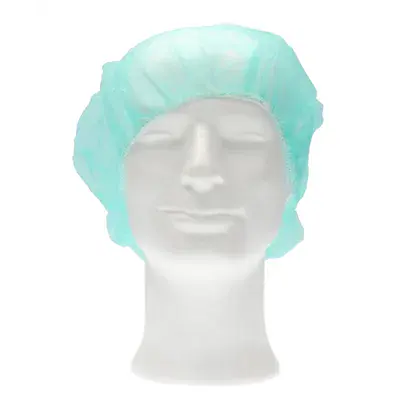 CMT Hair Net - Bouffant Cap PP Non Woven Green Size M 60cm -Horecavoordeel.com-