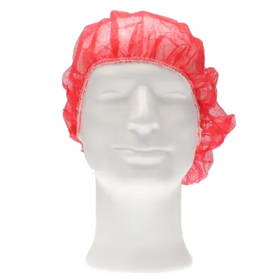 CMT Hair Net - Bouffant Cap PP Non Woven Red Size XL 58cm -Horecavoordeel.com-
