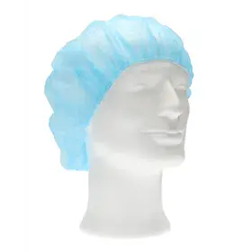 CMT Haarnet - Bouffant Cap PP Non Woven Blauw Maat L 53cm