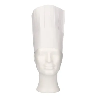 CMT Chef's Hat Classic Paper with Crown and Sweatband 20cm -Horecavoordeel.com-