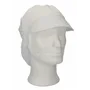 CMT Peaked Cap and Hair Catcher Polyester Cotton Crown White Size L