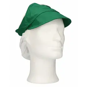 CMT Peaked Cap and Hair Catcher Polyester Cotton Green Size L