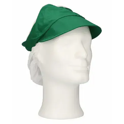 CMT Peaked Cap and Hair Catcher Polyester Cotton Green Size L
