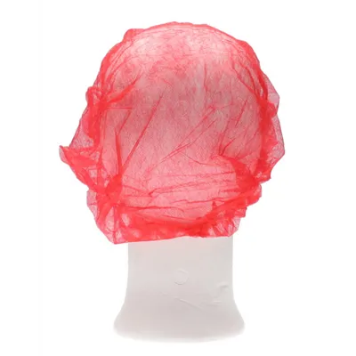 CMT Hair Net - Bouffant Cap PP Non Woven Red Size M 50cm
