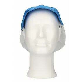 CMT Peaked Cap and Hair Catcher Polyester Cotton Light Blue Size XL