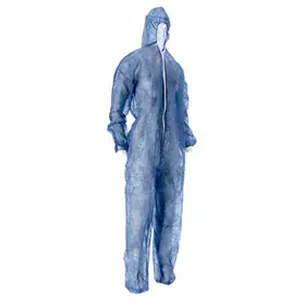 CMT Coverall Non Woven met PE Coating en Ritssluiting Blauw Maat XL