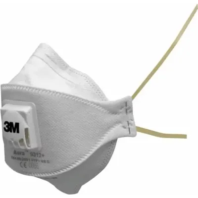 3M Aura 9312+ FFP1 Stofmasker met Ventiel - 3-Paneel Design