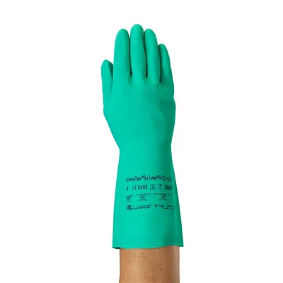 Ansell AlphaTec 37-675 Chemische Handschoenen - Nitril & Flockvoering met Grip, Maat 11