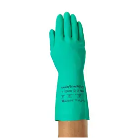 Ansell AlphaTec 37-675 Chemische Handschoenen - Nitril & Flockvoering met Grip, Maat 9