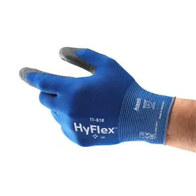 Ansell HyFlex 11-618 Montagehandschoen Blauw/Grijs – Extra Dun & Precisie Grip, Maat
