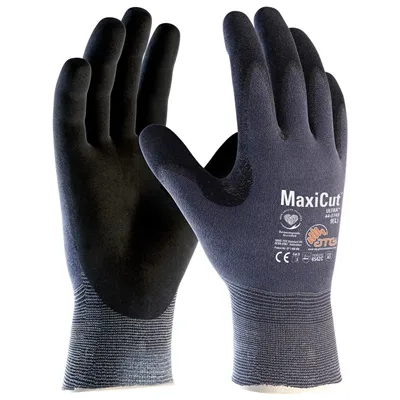 ATG MaxiCut Ultra 44-3745 Snijvaste Werkhandschoenen Blauw - Voedselveilig, Touchscreen Compatibel & Siliconenvrij - Maat 8