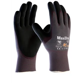ATG MaxiDry 56-424 Werkhandschoenen Paars - Oliebestendig & Antislip Grip, Maat 9