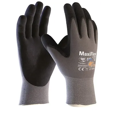 ATG MaxiFlex Ultimate Werkhandschoen 42-874 Grijs/Zwart – Handpalm Gecoat - Maat 7