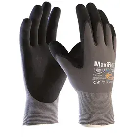 ATG MaxiFlex Ultimate Werkhandschoen 42-874 Grijs/Zwart – Handpalm Gecoat - Maat 8