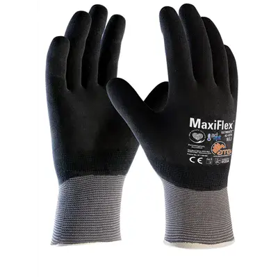 ATG MaxiFlex Ultimate Werkhandschoen 42-876 Grijs/Zwart – Volledig Gecoat – Maat 10