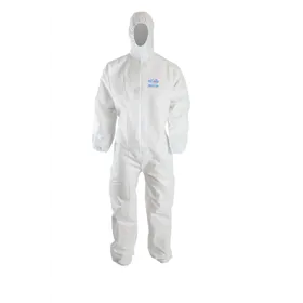 ChemDefend 100 Witte Wegwerpoverall Type 5/6 - Ademend SMMS - Maat M