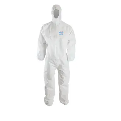 ChemDefend 100 Witte Wegwerpoverall Type 5/6 - Ademend SMMS - Maat M