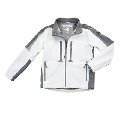 Excess Active PRO Jack 216 Wit/Grijs – Waterafstotend & Winddicht met Capuchon, Maat L