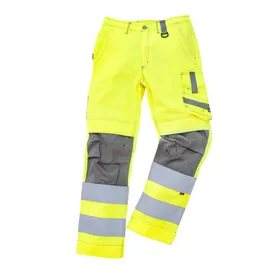 Excess Champ Reflex Werkbroek 592 Geel/Grijs - Met Kniezakken & Reflectie - Maat 56