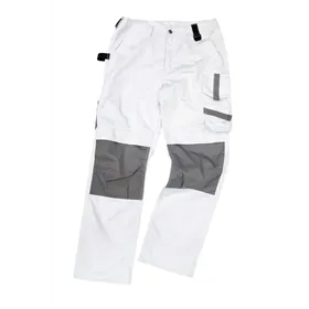 Excess Werkbroek Champ 592 Wit/Grijs – Cordura Kniezakken & Verlengbare Pijpen, Maat 52