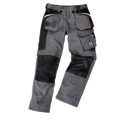 Excess Werkbroek Slash PRO+H 514 Antraciet/Zwart – Cordura Kniezakken & Verlengbare Pijpen, Maat 50